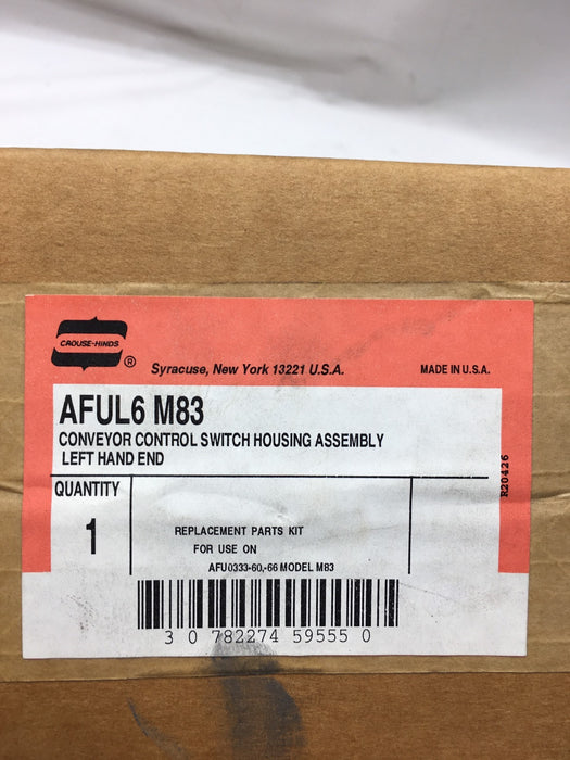 NEW COOPER CROUSE HINDS AFUL6 M83 CONVEYOR SWITCH LEFT HAND ASSEMBLY AFUL6-M83