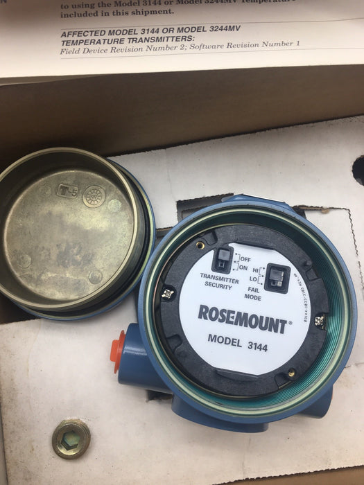 NEW 3144 D1NA ROSEMOUNT EMERSON 3144 TEMPERATURE TRANSMITTER NIB