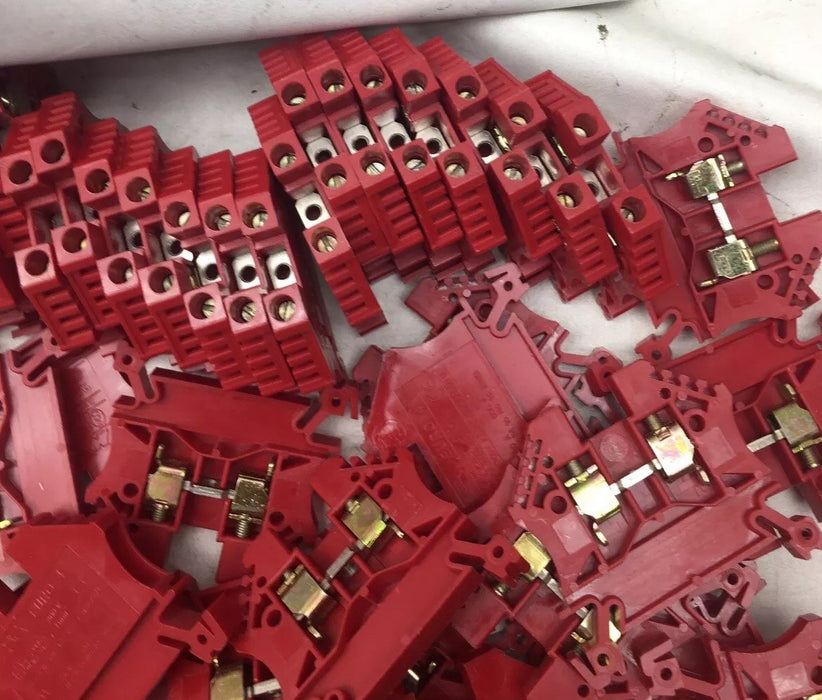QTY 25PCS NEW MORSETTITALIA 43400-RD EURO 4 TERMINAL BLOCKS RED 43400RD NNB