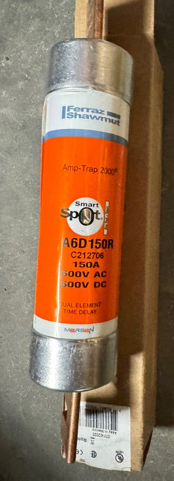 Qty 1 Amp-trap 2000 Dial Element Time Delay 150A 600V AC / DC A6D150R SMART SPOT