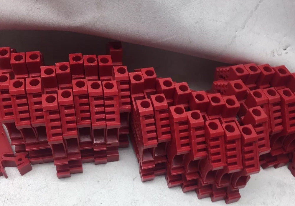 QTY 25PCS NEW MORSETTITALIA 43400-RD EURO 4 TERMINAL BLOCKS RED 43400RD NNB