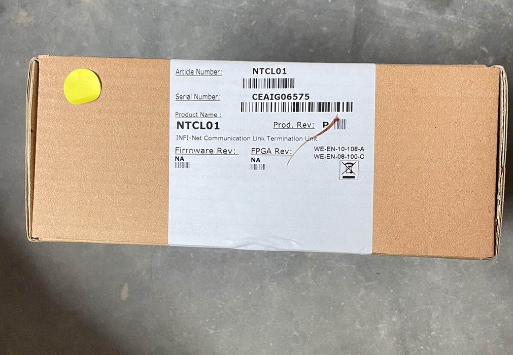 NEW SEALED ABB NTCL01 INFINET Communication Link Termination Unit rev P