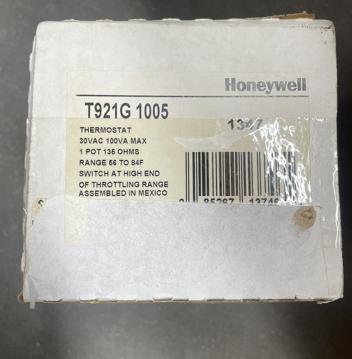 HONEYWELL THERMOSTAT T921G 1005 30VAC 135 OHM POT 56-84F THROTTLING T921G1005