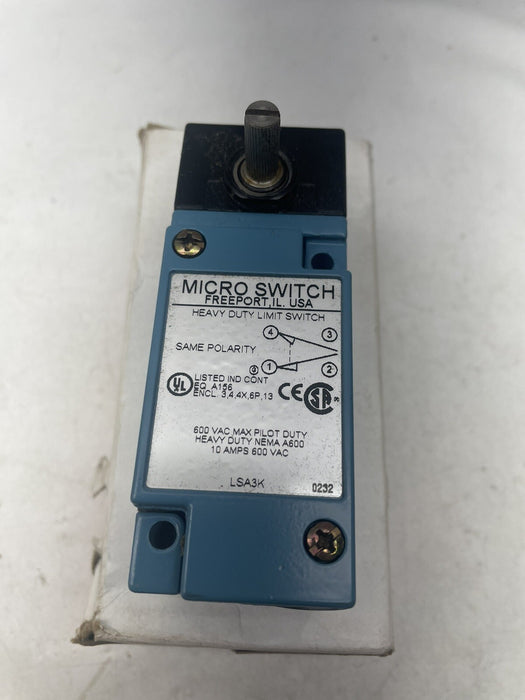 NEW HONEYWELL MICRO SWITCH LSA3K-1A  ROTARY LIMIT NIB