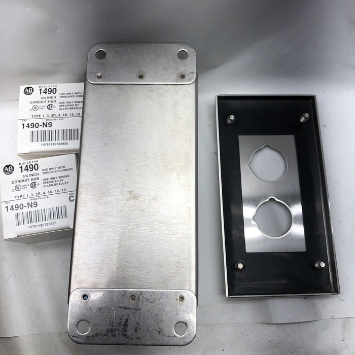 800H-2HZ4M NEW ALLEN-BRADLEY HEAVY DUTY PUSH BUTTON ENCLOSURE 2 HOLE TYPE SS