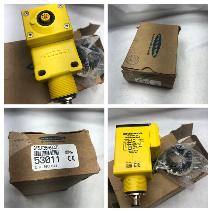 NEW BANNER ENGINEERING Q45UR3BA63CQ6 / 53011 Q45UR Series Remote Transducer