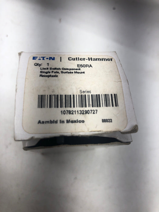 NEW EATON E50RA LIMIT SWITCH COMPONET SINGLE POLE SURFACE MOUNT RECEPTACLE