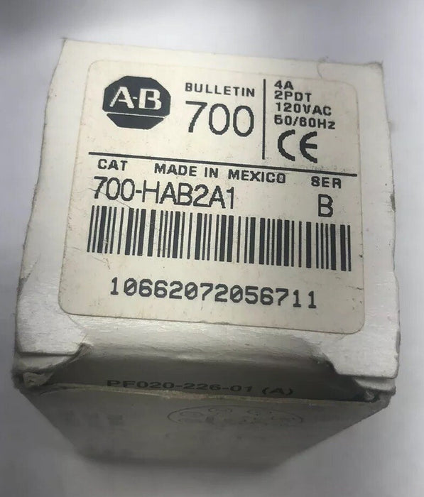 NEW Allen Bradley QTY:1 700-HAB2A1 Relay Only 4A 2PDT 120VAC