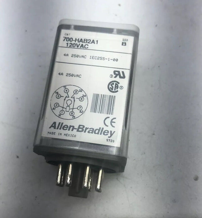 NEW Allen Bradley QTY:1 700-HAB2A1 Relay Only 4A 2PDT 120VAC
