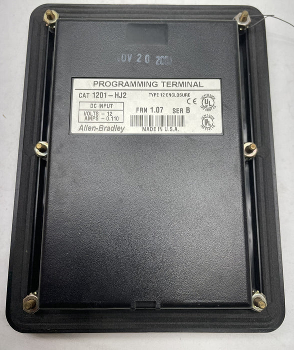 ALLEN BRADLEY 1201-HJ2 PROGRAMMING TERMINAL 12V FRN 1.07 SER B GREAT CONDITION