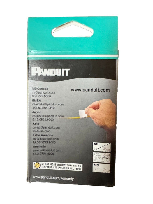 S100X400VAC NEW PANDUIT P1 LABEL CASSETTE 1" X 4.0" X 1" BLACK ON WHITE SELF LAM
