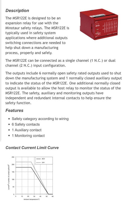 NEW Allen Bradley MSR122E 440R-E21357 Guard Master 440R