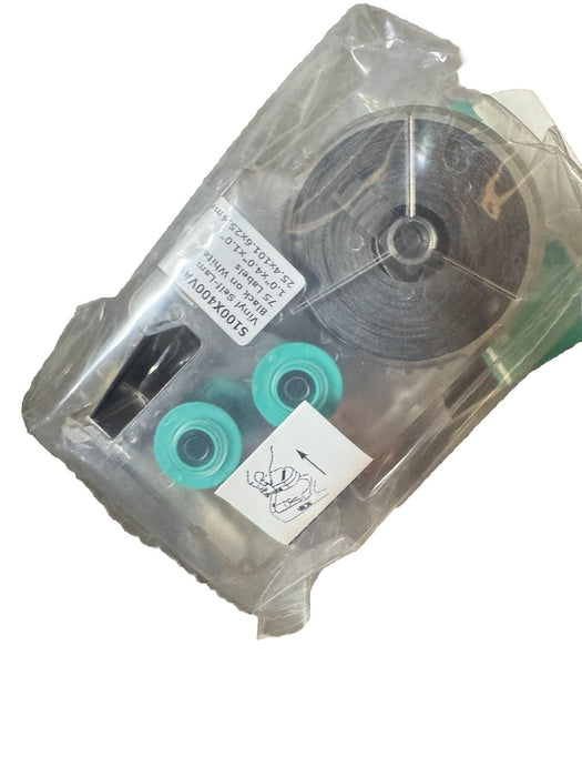 S100X400VAC NEW PANDUIT P1 LABEL CASSETTE 1" X 4.0" X 1" BLACK ON WHITE SELF LAM