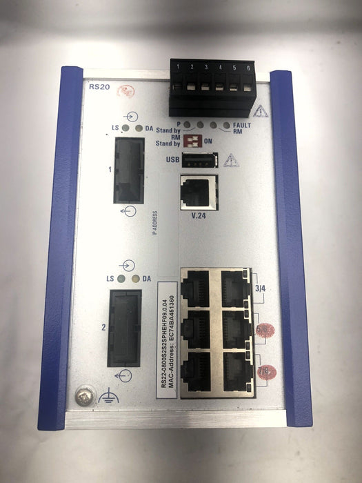 2016 HIRSCHMANN RS22 RS22-0800S2S2SPHEHF09.0.04 ETHERNET RAIL SWITCH BELDEN RS20