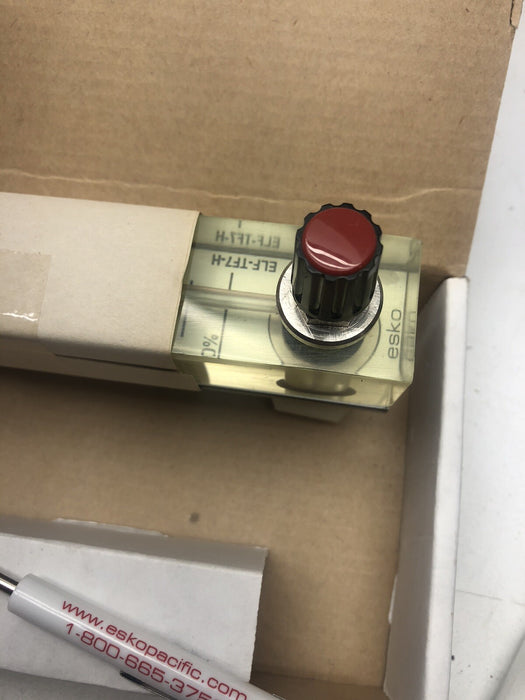 NEW ESKO ELF-TF7-H PURGE FLOW METER 10-100% 4 USGPH 1/4" NPT ADJUSTMENT KNOB