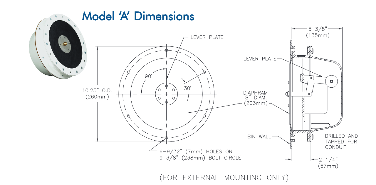 NEW LAA10NLCV BIN-DICATOR DIAPHRAGM LEVEL SWITCH LIGHT NEOPRENE 10NLCV MODEL A