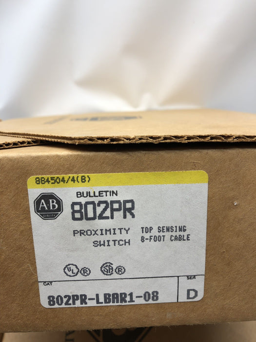 NEW ALLEN BRADLEY 802PR-LBAR1-08 E AC/DC INDUCTIVE PROX SWITCH New Old Stock