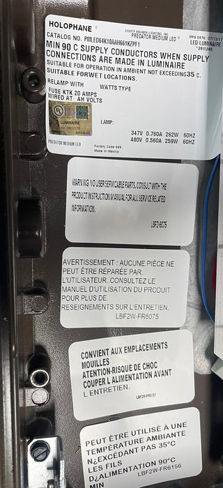 NEW UNUSED HALOPHANE MEDIUM PREDATOR LED LIGHT ACUITY PMLED 480vac LAMP OUTDOOR