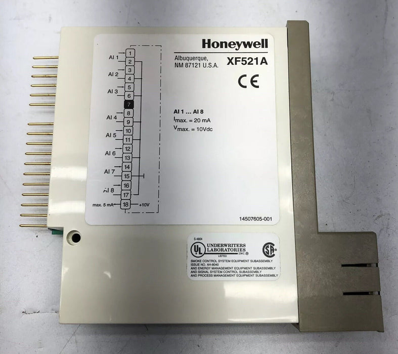 NEW HONEYWELL XF521A 8 CHANNEL ANALOG INPUT MODULE EXCEL 500/600 INTERNAL MODULE