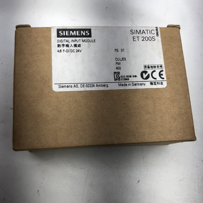 NEW SEALED 2014 6ES7 138-4FA04-0AB0 SIEMENS SIMATIC ET 200S 4/8 DIGITAL INPUT