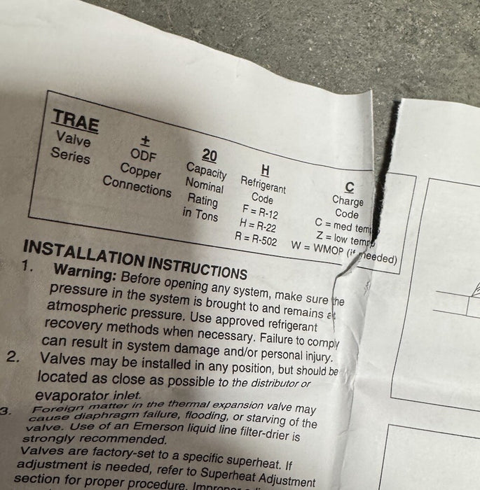 NEW EMERSON 062718 THERMAL EXPANSION VALVE