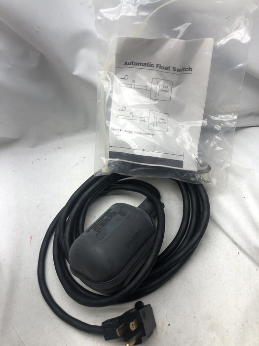 NEW  FP18-15BD PARTS2O SUMP PUMP TETHERED FLOAT SWITCH PIGGYBACK STYLE 10" CORD