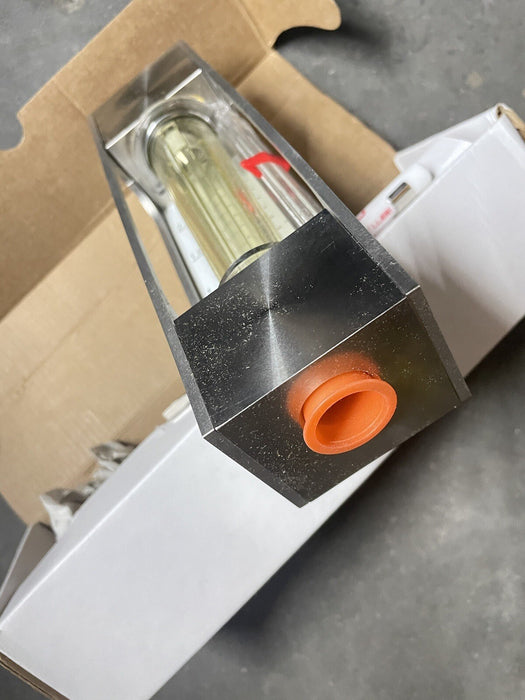 NEW ESKO EM-SM1  FLOW METER 0-2.4 USGPH 1/2" NPT ADJUSTMENT KNOB #2 BLOCK SS316