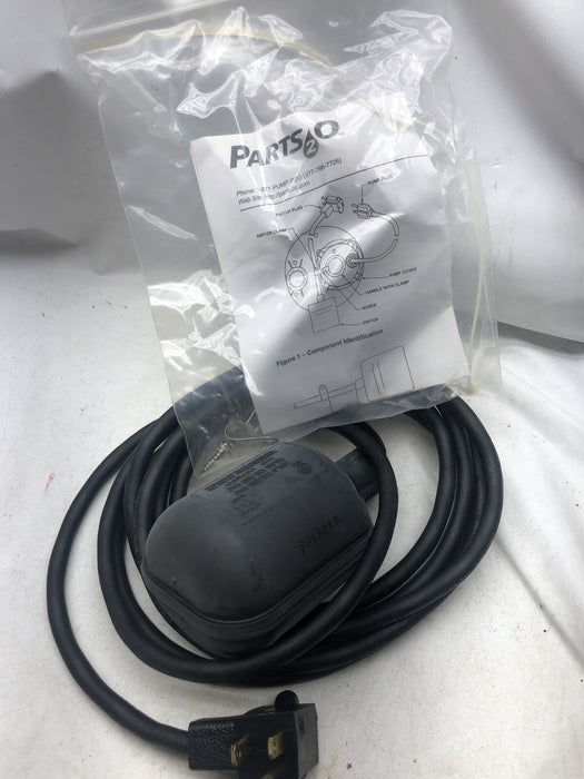 NEW  FP18-15BD PARTS2O SUMP PUMP TETHERED FLOAT SWITCH PIGGYBACK STYLE 10" CORD