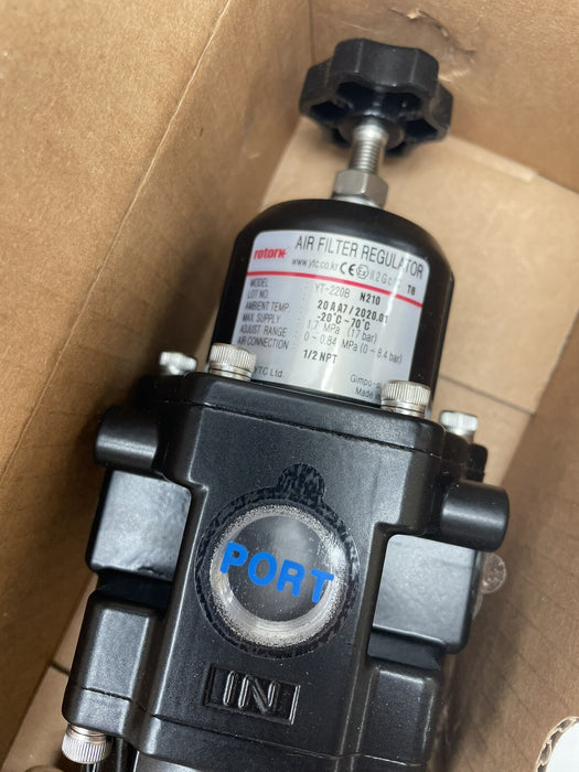 NEW FAIRCHILD YT-220BN210 PRESSURE REGULATOR 1/2" NPT 0-8.4 BAR 0-120 PSI