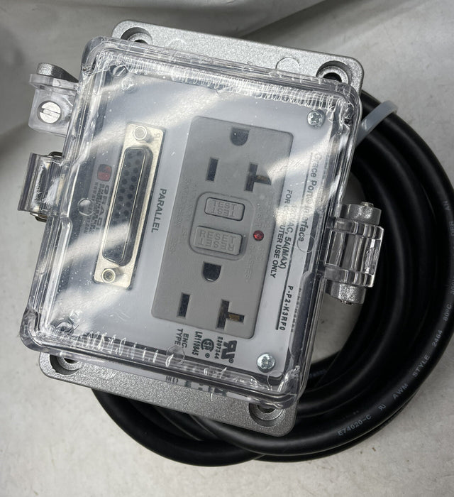 NEW GRACE PORT P-P2-K3RF0 PARALLEL PORT PANEL INTERFACE W/ RECEPTACLE DB25F 10FT