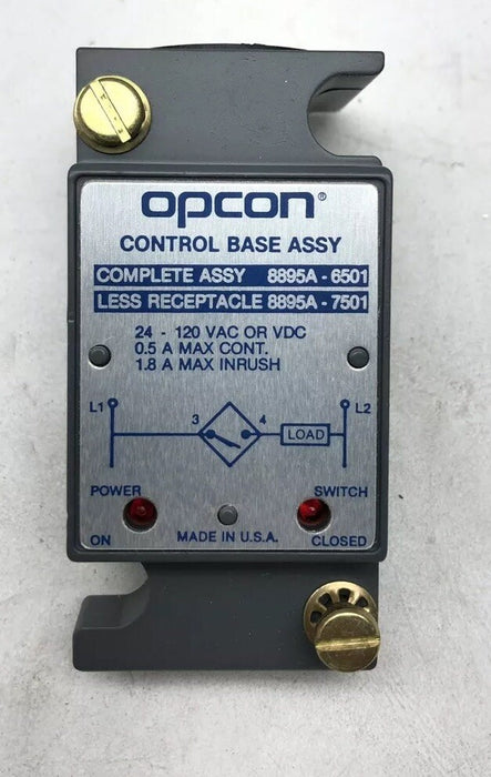 NEW EATON CUTLER HAMMER / OPCON CONTROL BASE 8895A-7501 120VAC / DC N.O.