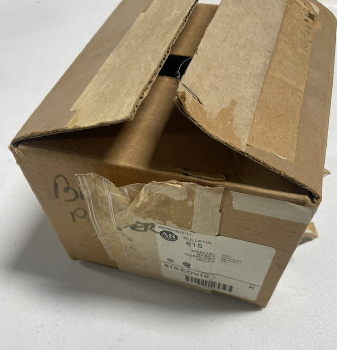 NEW ALLEN BRADLEY 815-EOV15 MANUAL RESET OVERLOAD RELAY NEMA SIZE 4 3 NC CONTACT