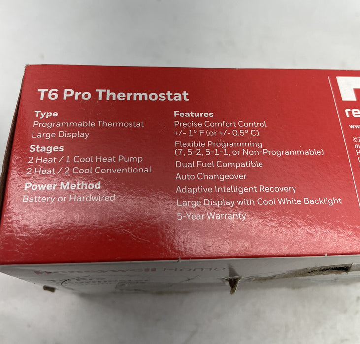 NEW HONEYWELL HOME T6 PRO THERMOSTAT PROGRAMMABLE  HVAC TH6220U2000