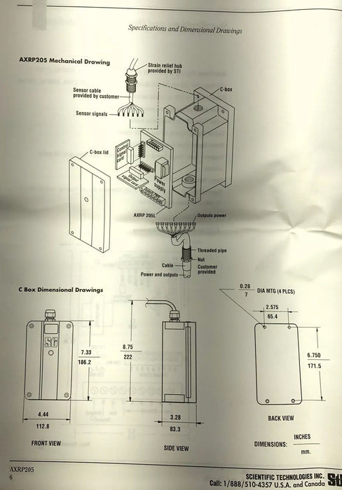 NEW STI AXRP205L SINGLE-CHANNEL LONG-RANGE AMPLIFIER SCIENTIFIC TECHNOLOGIES INC