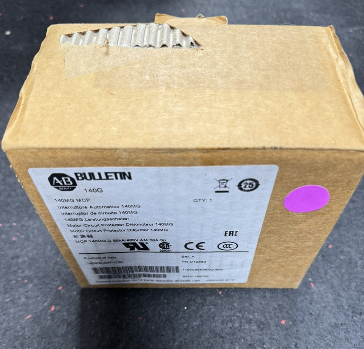 140MG-G8P-C30 ALLEN-BRADLEY BULLETIN 140G 30 AMP MOTOR CIRCUIT PROTECTOR MCP
