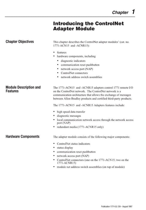 2014 REMAN 1771ACNR15 ALLEN BRADLEY 1771-ACNR15 B Controlnet Adapter PLC-5