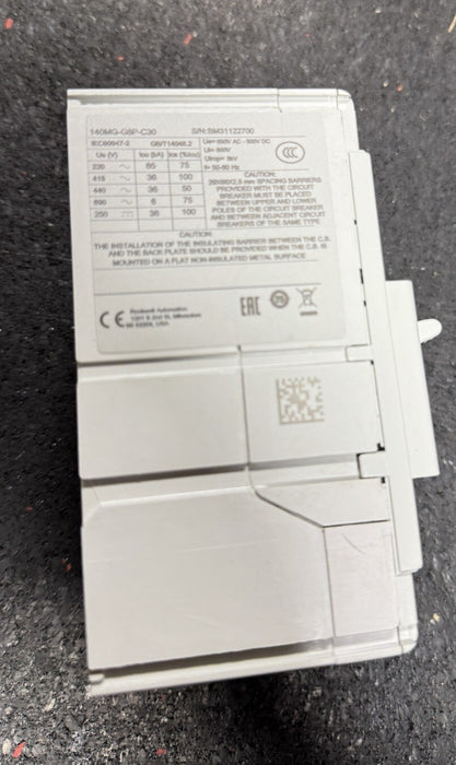140MG-G8P-C30 ALLEN-BRADLEY BULLETIN 140G 30 AMP MOTOR CIRCUIT PROTECTOR MCP