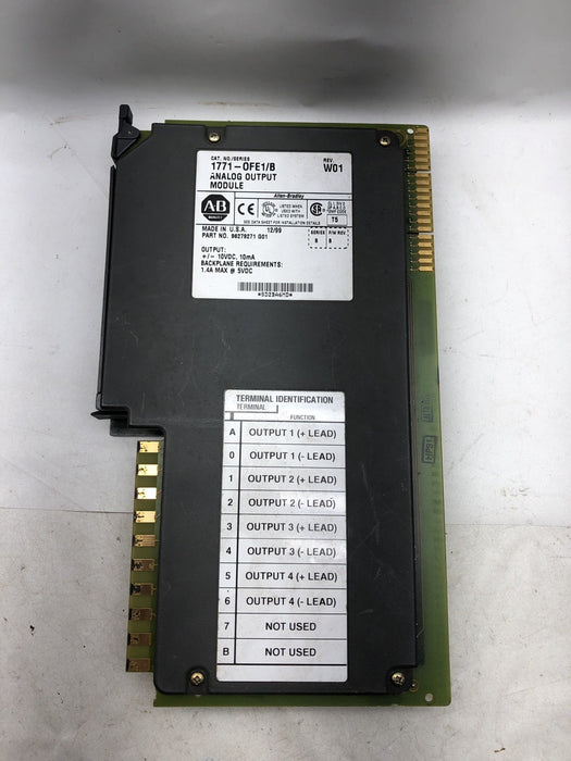 1771-OFE1 PLC-5 Analog Output Card 4 Channel Selectable Voltage Ranges