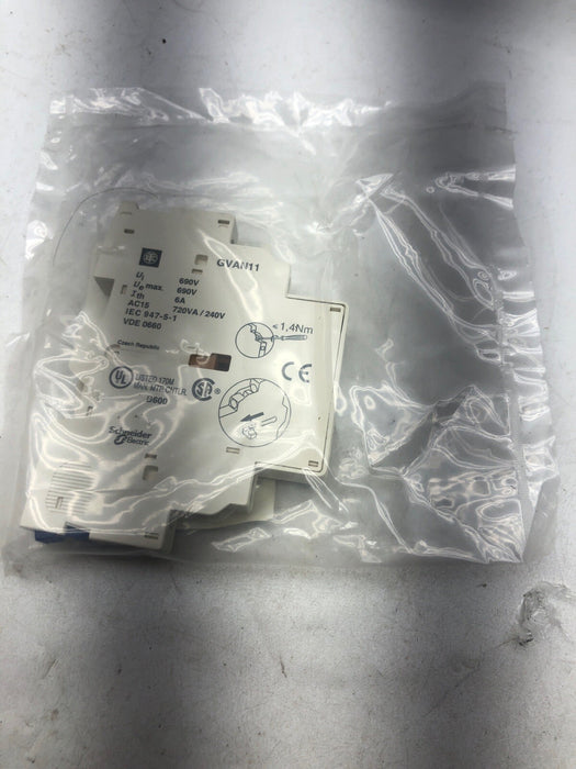 NEW TELEMECANIQUE GV AN11 BY SQUARE D TeSys SIDE MOUNT AUXILIARY CONTACT 034348
