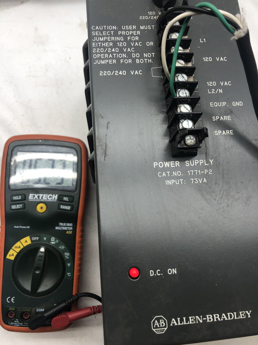 1771-P2 120 / 240 VAC 1771 POWER SUPPLY 1771P2