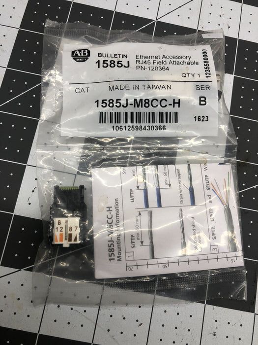 1585J-M8CC-H NEW SEALED ALLEN BRADLEY PN-120364 RJ-45 FIELD ATTACHABLE ETHERNET