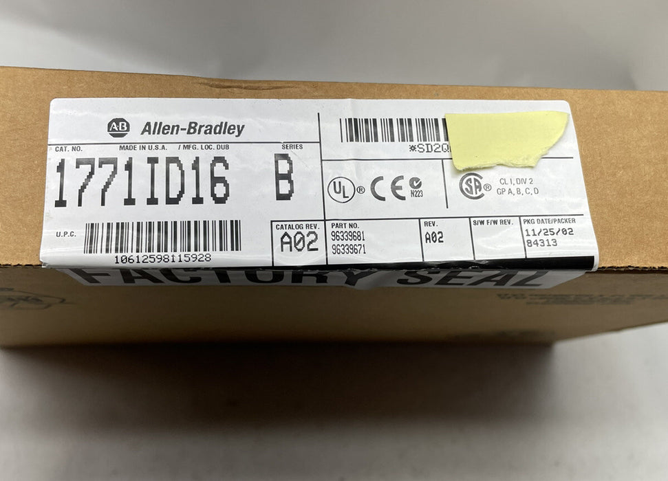 New SEALED  Allen-Bradley 1771-ID16 Isolated 120V Digital Input Module PLC-5