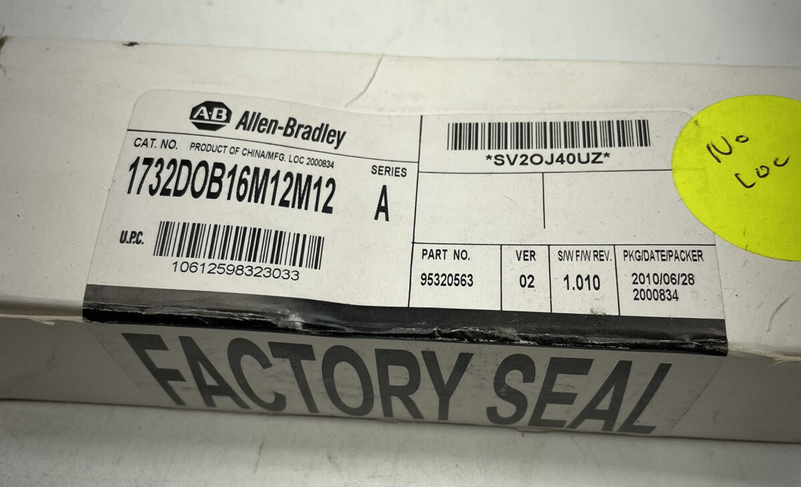 1732 NEW ALLEN BRADLEY 1732DOB16M12M12 ARMORBLOCK 16 POINT I/O MODULE