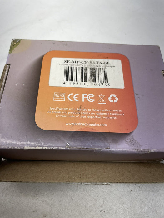 NEW SEDNA - SE-MP-CF-SATA-01 Compat Flash to SATA PCI Mounting Bracket Adapter