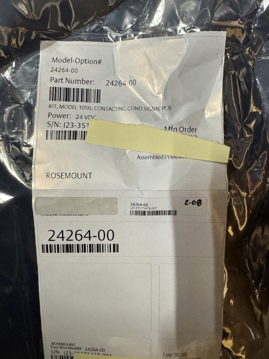 EMERSON 24264-00 CONTACTING CONDUCTIVITY SIGNAL BOARD 56 1056 1058 24355 24264
