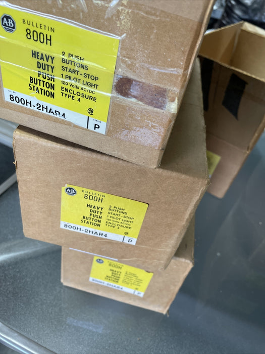 800H-2HAR4 NEW SEALED ALLEN BRADLEY STAINLESS STEEL BUTTON STATION START STOP