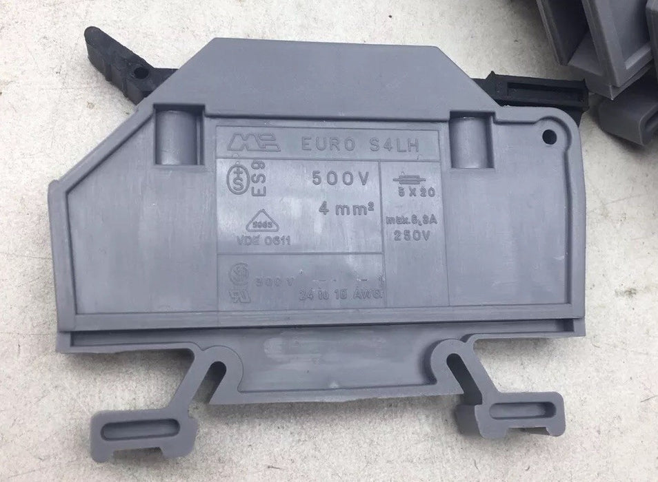 QTY 15 PCS NEW MORSETTITALIA  EURO S4LH/3 TERMINAL BLOCK END BRACKETS  DNF10 NNB