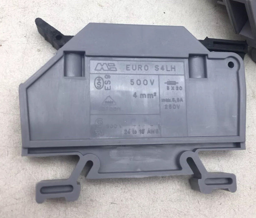 QTY 15 PCS NEW MORSETTITALIA  EURO S4LH/3 TERMINAL BLOCK END BRACKETS  DNF10 NNB