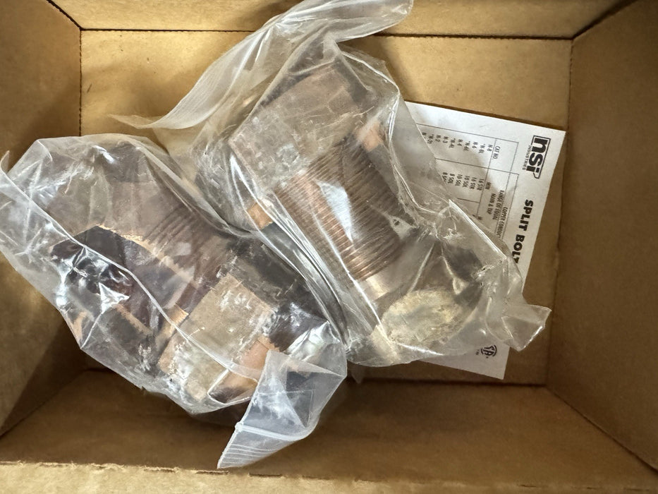 BOX OF 2 NSI N-1000 SPLIT BOLT CONNECTORS N-1000 COOPER 4/0-1000 STR CU