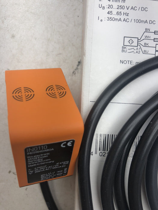 NEW IFM EFECTOR IN0110 / IND2004DABOA DUAL INDUCTIVE SENSOR FOR VALVE ACTUATORS